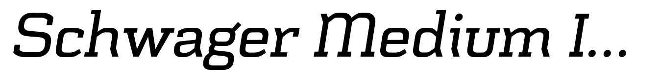 Schwager Medium Italic